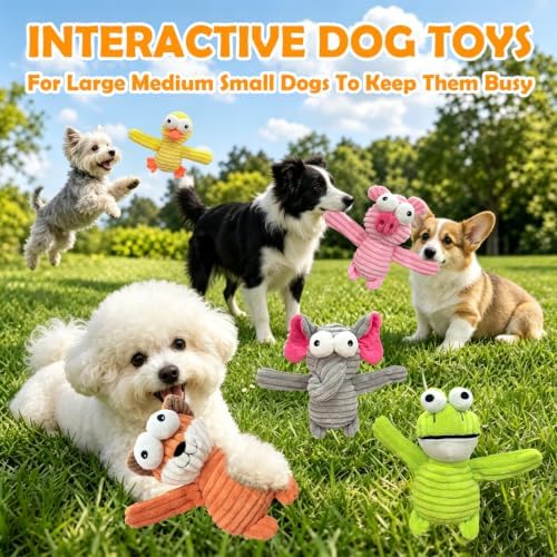 MRSOHRET 5 Pack Dog Toys, Durable Dog Squeaky Crinkle Plush, Puppy Toys - Image 6