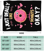 Donut Blanket for Girls Women Boys Men Adults Kids Soft Cozy Fleece Dessert Cake Throw Blankets Lovers Gifts Warm Flannel Plush Lightweight Decor for Couch Bed Sofa 80"X60" - Image 7