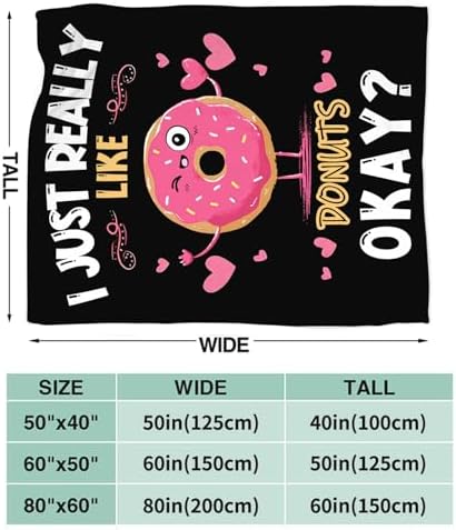 Donut Blanket for Girls Women Boys Men Adults Kids Soft Cozy Fleece Dessert Cake Throw Blankets Lovers Gifts Warm Flannel Plush Lightweight Decor for Couch Bed Sofa 60"X50" - Image 7