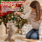 Shappy 1 Set 10 Pcs Christmas Cat Stocking Toys with Cat Sticks Shaped Santa, Xmas Tree, Yarn Balls, Toy Mouse, Paw Shaped Xmas Stocking Pet Set, Interactive Pet Gifts - Image 5