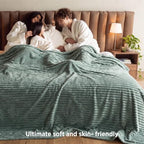 Bedsure Soft Large Fleece Blanket for Bed Sage Green 120"x120" - Image 5