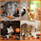 13 Day Halloween Cat Advent Calendar 2026, Interactive Cat Toys Countdown Calendar with Feather Wand, Plush Mice, Bell Balls, Springs, for Cats - Image 4