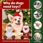 Newget 2Pcs Christmas Squeaky Dog Toys, Plush Dog Toys with Crinkle Paper - Image 4