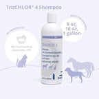 4 Shampoo for Dogs, Cats and Horses, 16 Ounce | Antibiofilm; Packaging May Vary