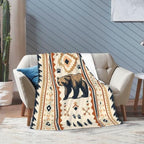 Bear Southwestern Blanket Bear Western Throw Stuff Gifts 80"x60" - Image 5