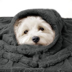 Luciphia Small Dog Blanket Washable Pet Bed Cover Soft Fluffy Puppy Blanket with Premium Fleece 300GSM Cozy Calming Cat Blankets for Indoor Cats Grey 57x40 inch - Image 6