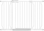 Fairy Baby 48-53 Inch Extra Wide Baby Gates Auto Close Child Safety Gates | Metal Banister for Stairs Doorways Hallway, Indoor Walk Through Pressure Mounted Pet Gates for Kids Pets, Double-Lock, White