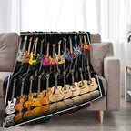 Guitar Bass Blanket for Girls Women Boys Men Adults Kids Soft Cozy Fleece Musical Instrument Throw Blankets Music Lover Gifts Warm Flannel Plush Stuff Lightweight Decorative Blanket 60"X50" - Image 6
