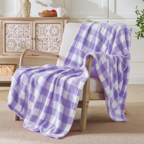BEDELITE Buffalo Plaid Flannel Fleece Twin Blanket for Couch & Bed - Image 4