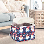 Bolaz Storage Bins with Lids and Handles,Cute Gnmoes American National Day Storage Box Storage Basket with Cover Collapsible Organizer Containers for Home Closet, Shelves - Image 5