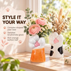 Remerry 2 Pcs Ceramic Cat Paw Vase for for Cat Lovers, Christmas Home Decor - Image 4