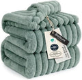 Bedsure Soft Queen Size Blanket for Bed Sage Green "90"x90" by BEDSURE