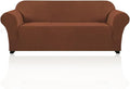 Stretch Sofa Cover Slipcover 1-Piece, Spandex Jacquard Fabric Universal Couch Cover for 3 Cushion, Washable Non Slip Sofa Cover, Pet Friendly (Large Sofa 90"-100",Caramel)