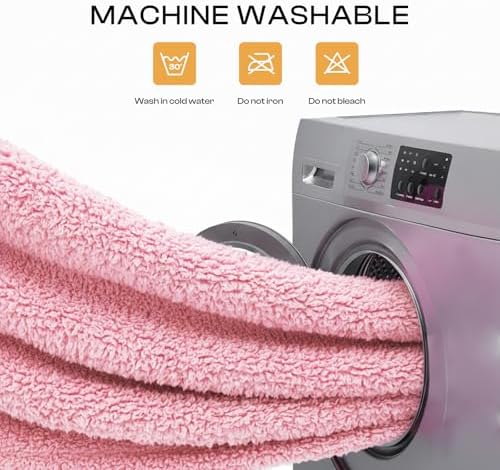 Luciphia 1 Pack 3 Calming Dog Blanket Fluffy Premium Fleece Pet Blankets Soft Sherpa Throw for Dogs Puppy Cat Pink Medium (30" x20") - Image 4