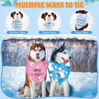 Abbylike 50 Pcs Winter Dog Bandanas Bulk Pet Scarfs Triangle Bibs Adjustable Washable Puppy Kerchief Seasonal Pet Costume Accessories Grooming Supplies for Small Medium Large Dogs Cats - Image 6