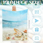 Breling Nautical Coastal Throw Blanket Beach Themed Gift 50x60 Inch - Image 2