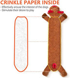 Senneny No Stuffing Dog Christmas Toys with Squeakers, Crinkle Xmas Plush Dog Toys for Large Medium Small Dogs, Durable Interactive Dog Toys for Puppies, Reindeer - Image 2