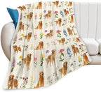 Golden Retriever Throw Blanket Golden Retriever Puppy Stuff Gifts for Dog Lover Kids Girls Boys Adults Women Men Soft Cozy Warm Plush Fluffy Fuzzy Fleece Blanket Decor 40''X50'' - Image 7