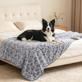 Luciphia Fluffy Paw Print Dog Blanket Large/Medium/Small, Soft Fleece Throw by luciphia