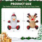 Newget 2Pcs Christmas Squeaky Dog Toys, Plush Dog Toys with Crinkle Paper - Image 3
