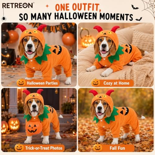 Dog Halloween Clothes, Pumpkin Costume for Dogs,L - Image 7