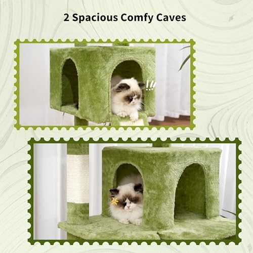Gitelsnour Cat Tree, 71'' Tower for Large Cat with Scratching Post, GCT032GR - Image 5