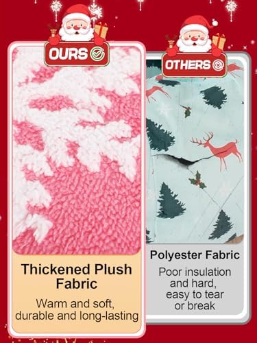 Cat Tunnel Christmas Tree Skirt for 5-7.5ft Trees - Prevent Christmas Tree Falling, Snowflake Patterns Warm Soft Cat Tube Bed with Anti-Slip Mat - Image 4