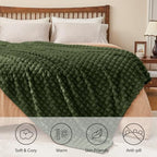 BEDELITE Olive Green Fleece Twin Blanket for Couch Dorm Room Decor, 60"x80" - Image 5