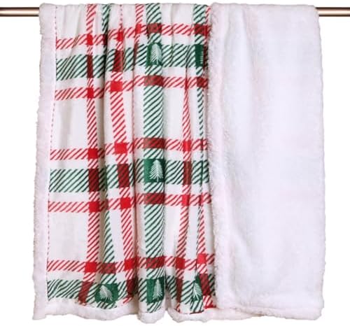 Gogreen Christmas Sherpa Fleece Throw Blanket for Couch Bed Sofa Adults -Soft and Warm Blanket for Winter, Thick and Fuzzy Throw Blanket (Throw - 50" x 60") - R - Image 5