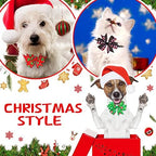 Maitys 80 Pcs Christmas Dog Bows Snowman Pet Collar Bow Ties Holiday - Image 5