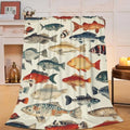 Fish Throw Blanket Fish Gifts for Kids Girls Boys Adults Women Men Soft Cozy Warm Plush Fluffy Fuzzy Fleece Blanket Birthday Festival Decor 50''X60'' by Fuzawet