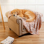 Tatuo 4 Pcs Fleece Dog Blanket for Puppy Cat, Mixed, 36 x 36 in, Paw - Image 2