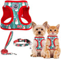 PUPTECK Christmas Dog Harness, Collar and Leash Set No Pull for Small Sized by PUPTECK