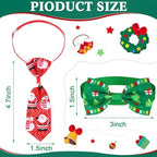 Chunful 150 Pcs Adjustable Christmas Dog Bow Ties & Neckties, Santa Claus - Image 2