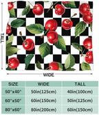 Cherry Blanket for Girls Women Adults Kids Soft Cozy Fleece Fruit Buffalo Plaid Preppy Gifts Throw Blankets Warm Flannel Plush Lightweight Decor for Couch Bed Sofa 80"X60" - Image 7