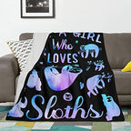 Sloth Throw Blanket, Soft Cozy Fleece Throws, 60" x 50" - Image 3