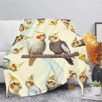 Parrot Bird Throw Blanket Cute Cockatiel Stuff Gifts for Kids Girls Boys Adults Women Men Soft Cozy Warm Plush Fluffy Fuzzy Fleece Blanket Decor 40''X50'' - Image 4