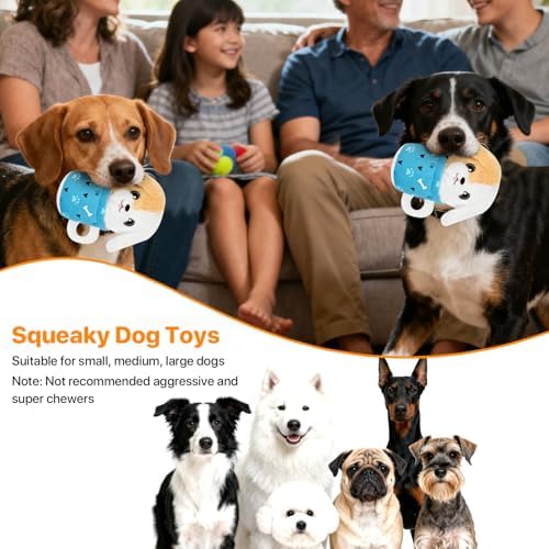 Easter Dog Toys with Squeaker for Large Breed Interactive Dog Chew Toys for Puppies Small and Large Dogs Puppy Squeaky Dog Training and Reduce Boredom (Cup Puppy - Image 3