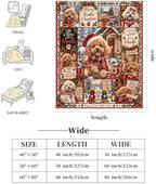 Christmas Poodle Throw Blanket Cute Curly Dog Holiday Gifts 60''X80'' - Image 6