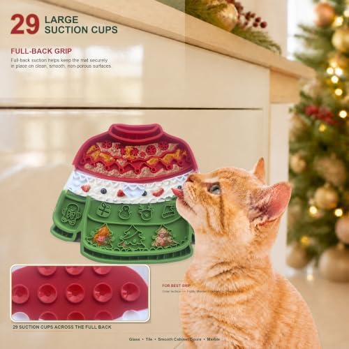Christmas Lick Mat for Dogs, Puppies & Cats, 29 Suction Cups - Image 4