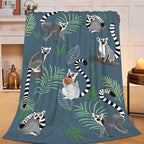 Lemur Blanket for Girls Women Boys Men Adults Kids Soft Cozy Fleece Cute Lemur Throw Blankets Gifts Warm Flannel Plush Stuff Lightweight Decorative for Couch Bed Sofa 50"X40" by Unknown