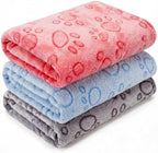 CADONO 1 Pack 3 Blankets for Dog Puppy Cat (Large 41x31'', Blue, Red, Grey) by CADONO