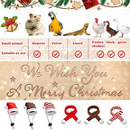 Weewooday 12 Pcs Mini Christmas Santa Hat Scarf Set, Small, Stripe Style - Image 4