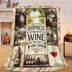 Vintage Wine Blanket for Girls Women Men Adults Soft Cozy Fleece Wine Estates Throw Blankets Winery Gifts Warm Flannel Plush Stuff Lightweight Decorative for Couch Bed Sofa 80"X60" by Unknown
