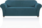 Stretch Sofa Cover Slipcover 1-Piece, Spandex Jacquard Fabric Universal Couch Cover for 3 Cushion, Washable Non Slip Sofa Cover, Pet Friendly (Large Sofa 90"-100",Deep Teal)
