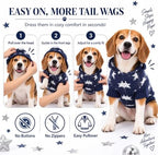 Dog Sweater for Medium Dogs Girl Boy Winter, Dog Clothes, Blue, XL - Image 6