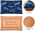 Cute Watercolor Whale Sharks Dog Bed Mat 18"x24" - Image 3