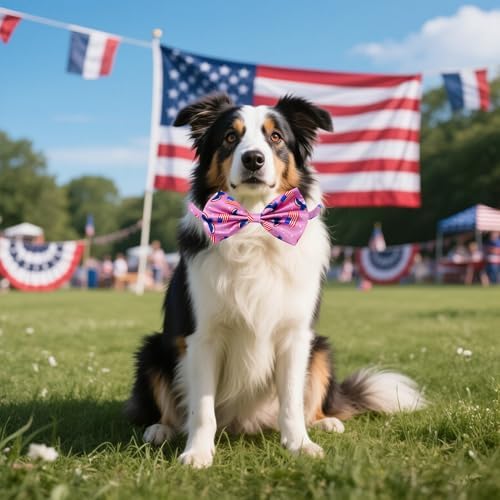 4th of July Dog Bow Ties Bulk for Large Dogs 30 Pack 5.1"*3.1" L - Image 6