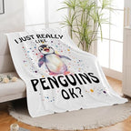 Penguin Blanket Cute Penguin Throw Blanket Gifts for Girls Boys Kids Women Men Adults Super Soft Cozy Plush Fluffy Fuzzy Fleece Blanket Home Decor 40''X50'' - Image 7