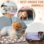 Tatuo 4 Pcs Fleece Dog Blanket for Puppy Cat, Pastel, 24 x 16 in, Heart - Image 5